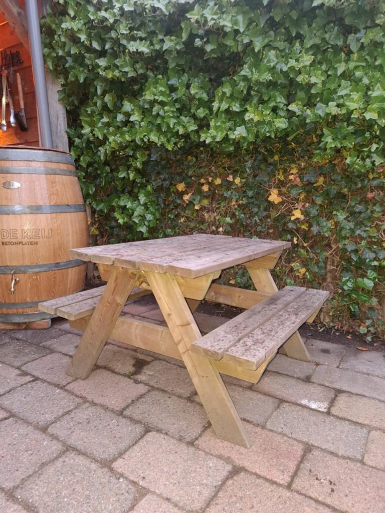 Picknick tafeltje voor kinderen, Tuin en Terras, Ophalen of Verzenden, Gebruikt, Rechthoekig, Hout