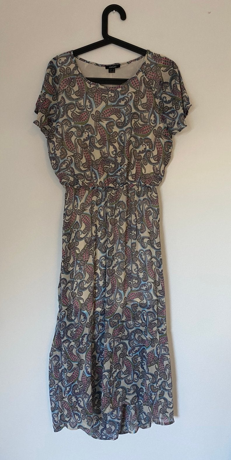 Esmare jurk, maat M. Zomer jurk lang, Kleding | Dames, Verzenden, Zo goed als nieuw, Maat 38/40 (M), Onder de knie