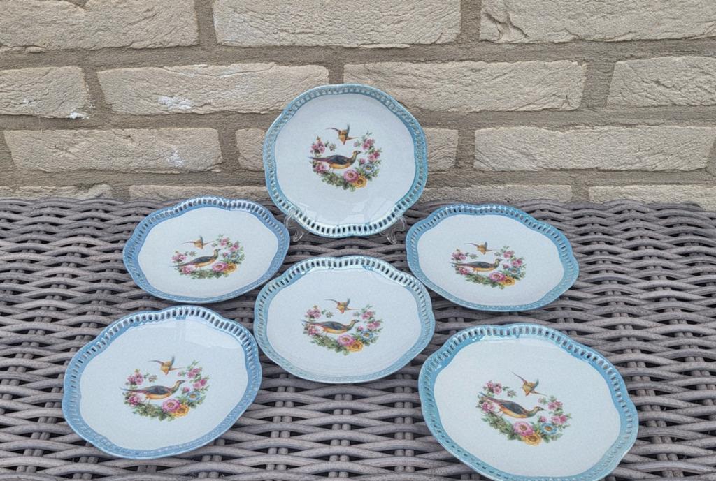 6x Schumann Bavaria porseleinen petit four schaaltjes, Antiek en Kunst, Antiek | Porselein, Ophalen of Verzenden