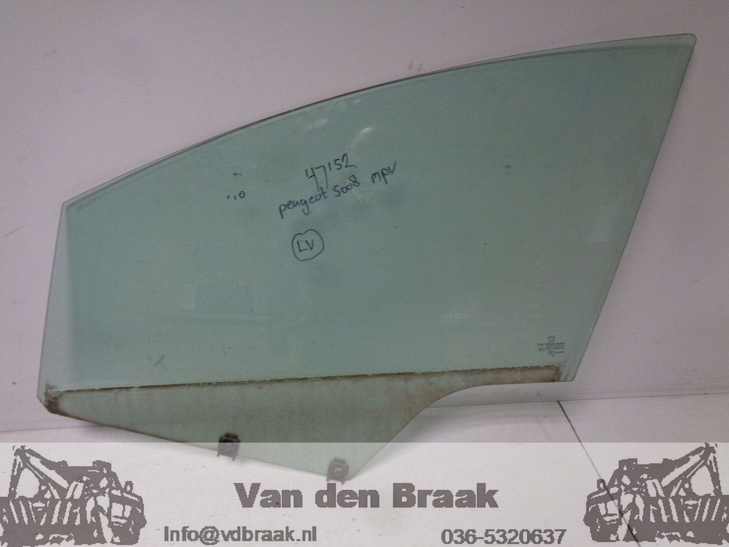 Peugeot 5008 2009-2017 Portierruit links voorzijde, Gebruikt, -, Ophalen of Verzenden, -
