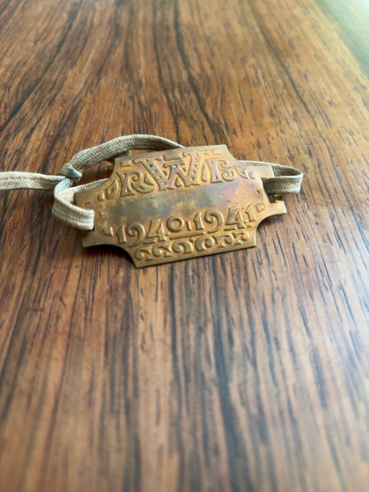 Messing fietsplaatje 1940-1941, Ophalen of Verzenden
