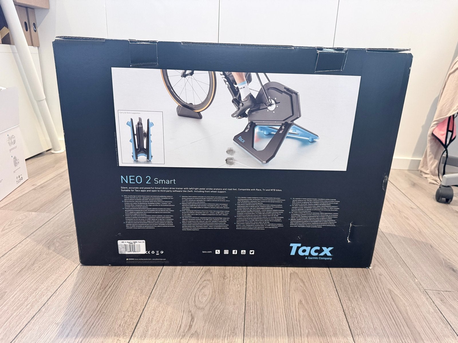 Tacx Neo 2 Smart trainer met mat en cassette gereedschap, Sport en Fitness, Wielrennen, Ophalen, Zo goed als nieuw, Overige typen