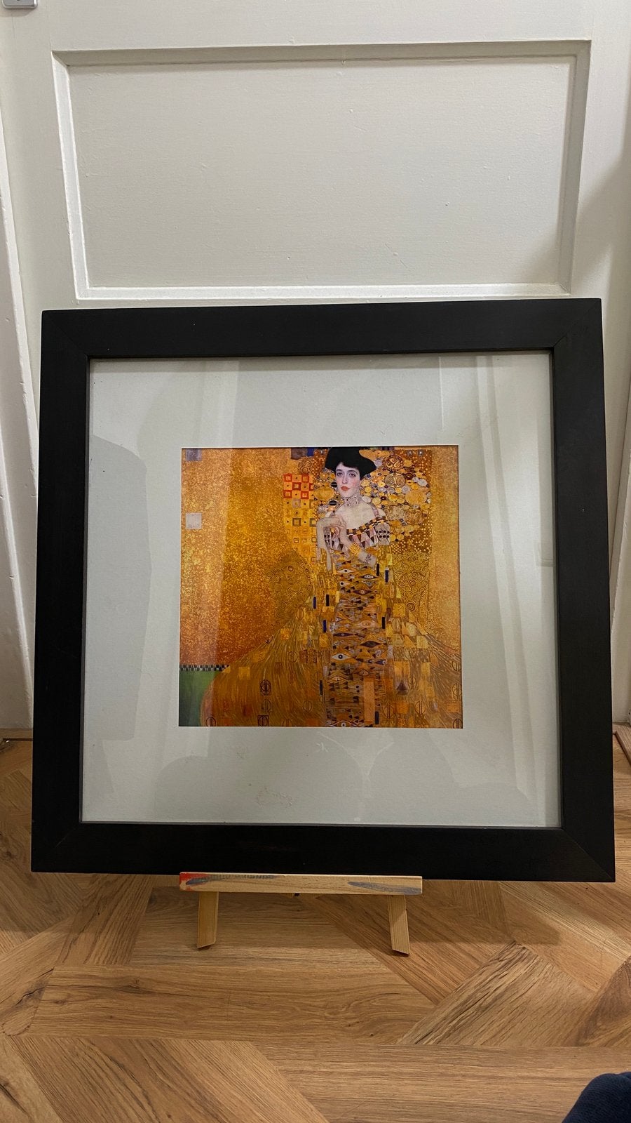 Gustav Klimt – Adele Bloch – canvas in houten lijst 60 x 60, Ophalen of Verzenden