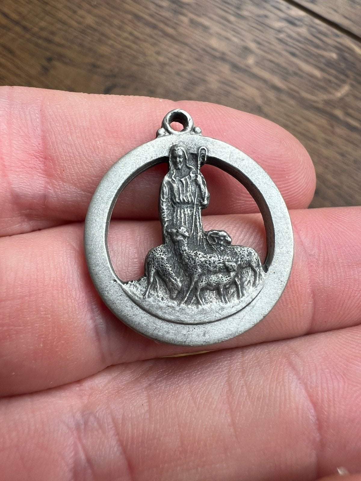 WO2 Amerikaans Dog tag charm religieus bidden, Amerika, Verzenden, Embleem of Badge