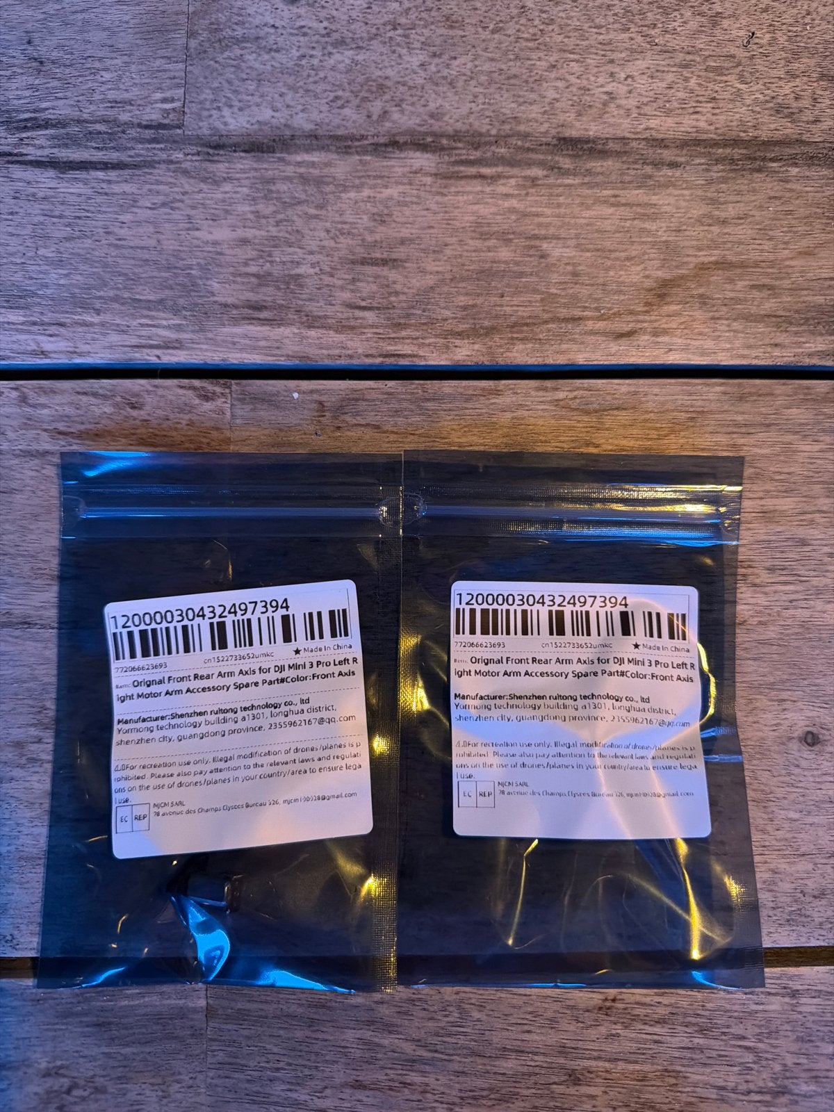 Originele voor/achter arm as voor DJI Mini 3 Pro, Cameradrone, Nieuw, Minder dan 100 meter, Ophalen of Verzenden