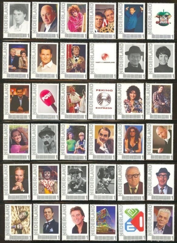 Nederland Complete Serie: Ontdek 60 jaar TV (36 stuks), Ophalen of Verzenden, Na 1940, Postfris