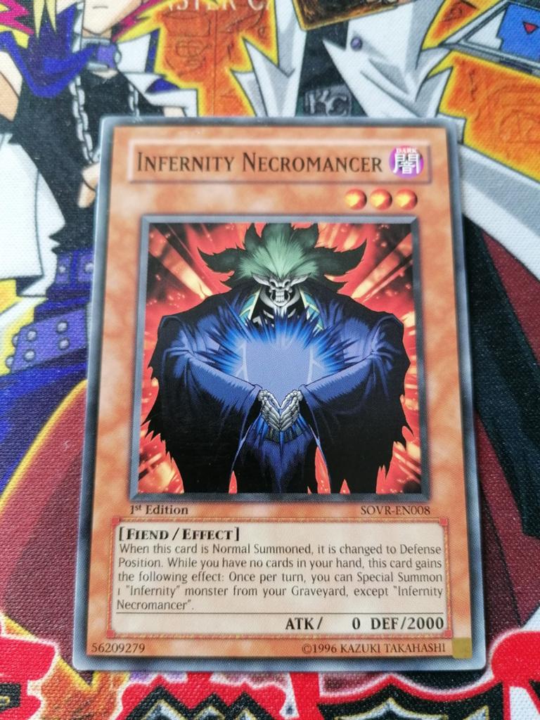 Infernity Necromancer - SOVR - Yu-Gi-Oh, Hobby en Vrije tijd, Verzamelkaartspellen | Yu-gi-Oh!, Ophalen of Verzenden, Zo goed als nieuw