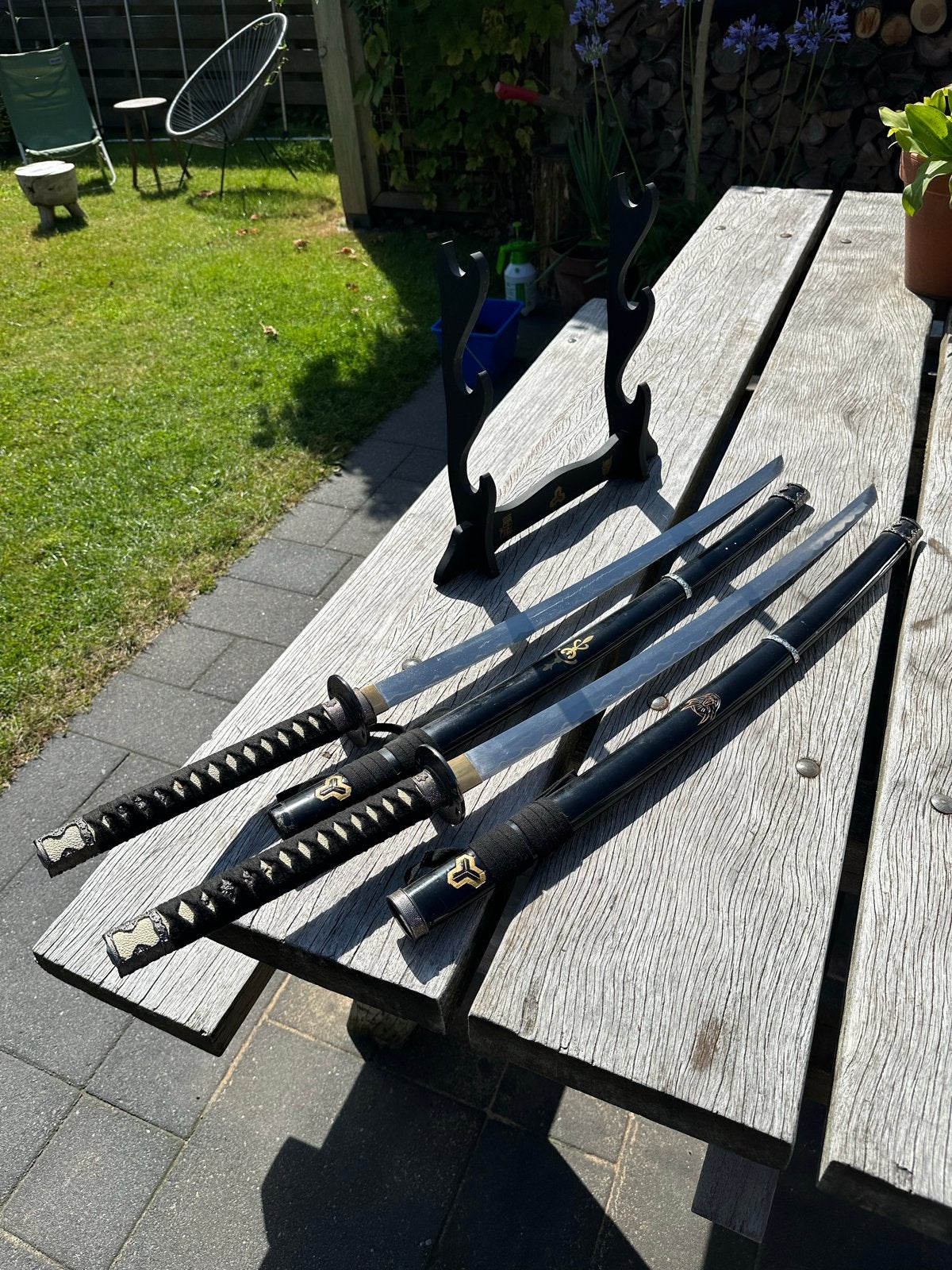 Kill Bill Samoerai Zwaarden - Carbon Staal, Scherp, 2 Stuks, Ophalen of Verzenden, Gebruikt