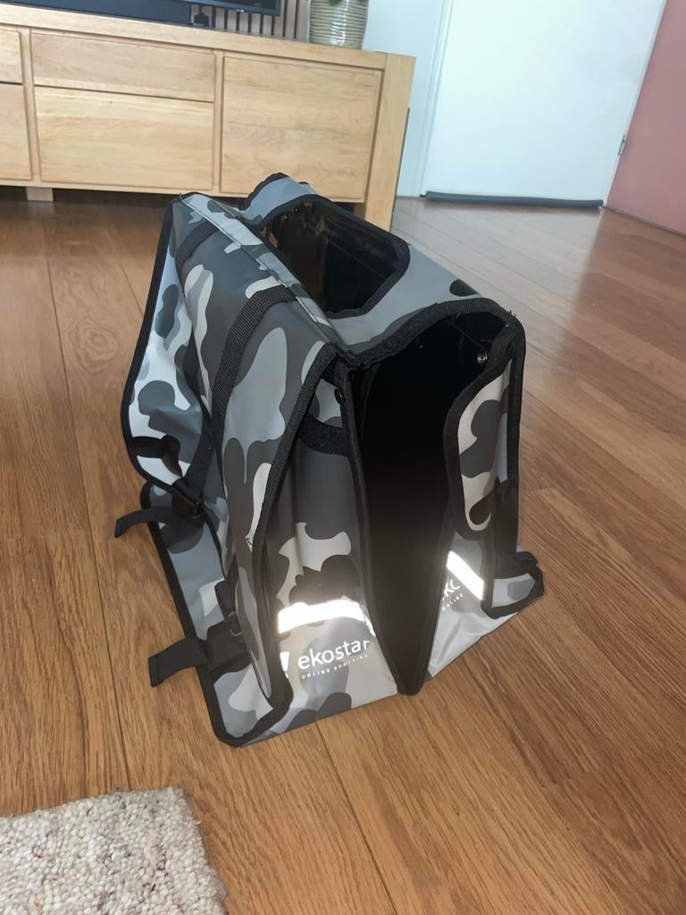 Ekostar Fietstas - Camouflage Grijs/Zwart, Ophalen, Nieuw