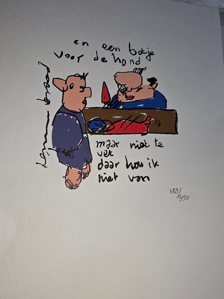 Herman Brood origineel glicee, Antiek en Kunst, Kunst | Schilderijen | Modern, Ophalen of Verzenden