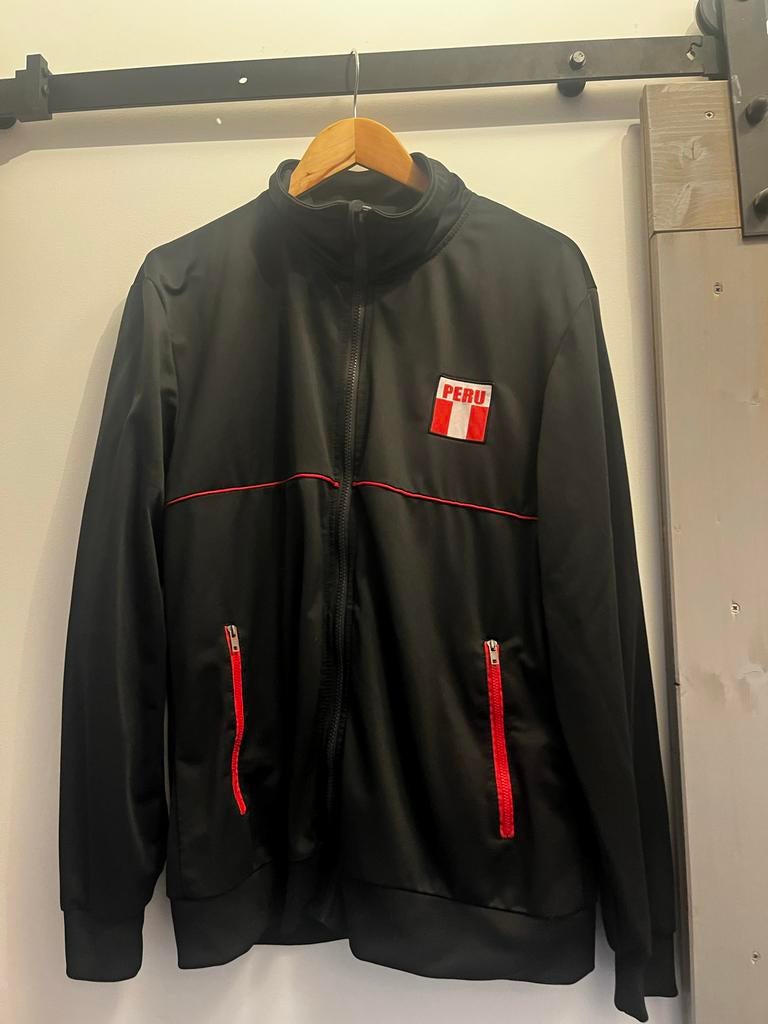 Zwart Peru Trainingsjack, Ophalen of Verzenden, Zo goed als nieuw, Maat 52/54 (L), Zwart