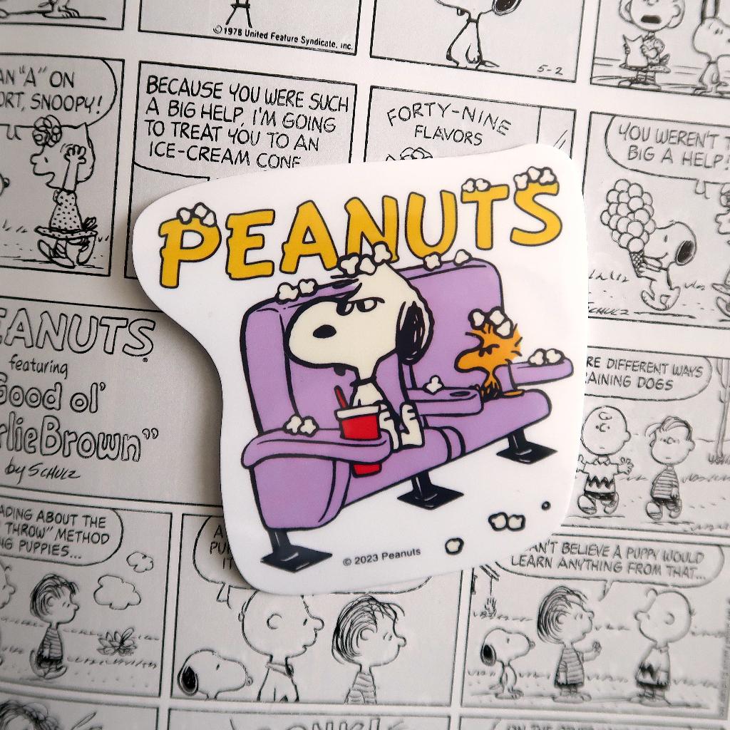Snoopy en Woodstock van Peanuts strips Bioscoop Sticker, Verzenden, Snoopy, Nieuw, Plaatje, Poster of Sticker