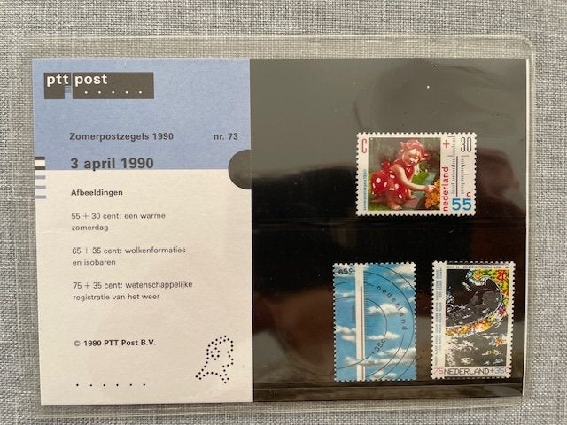 Postzegelmapje PZM73 Zomerzegels, het weer 1990 Postfris, Ophalen of Verzenden, Postfris, Dier of Natuur