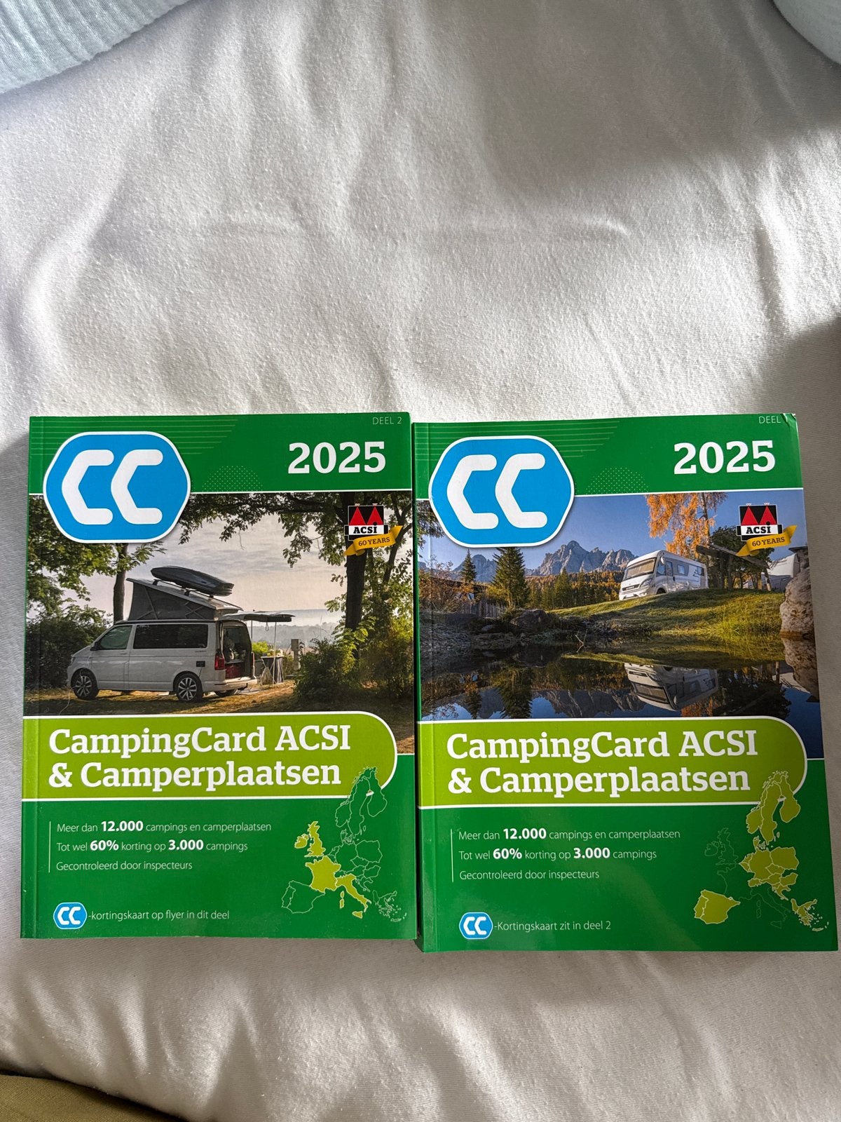 CampingCard ACSI & Camperplaatsen 2025 - Deel 1 & 2, Ophalen of Verzenden, Nieuw, Europa, Campinggids
