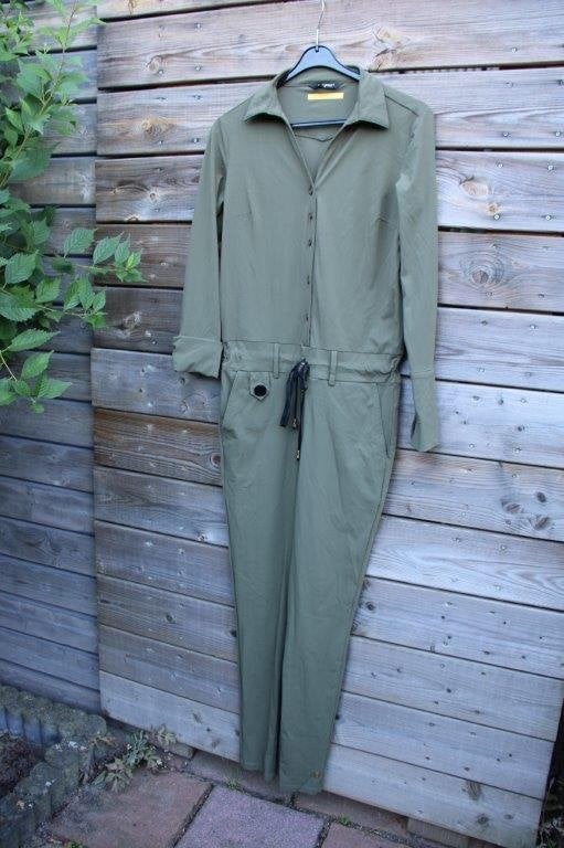 Jumpsuit kaki Y-Conic mt S travel Vaste prijs, Y-Conic, Ophalen of Verzenden, Zo goed als nieuw, Maat 36 (S)