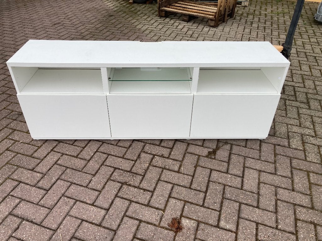 TV kast / wandmeubel wit, Huis en Inrichting, Ophalen, Overige materialen, Gebruikt, 150 tot 200 cm