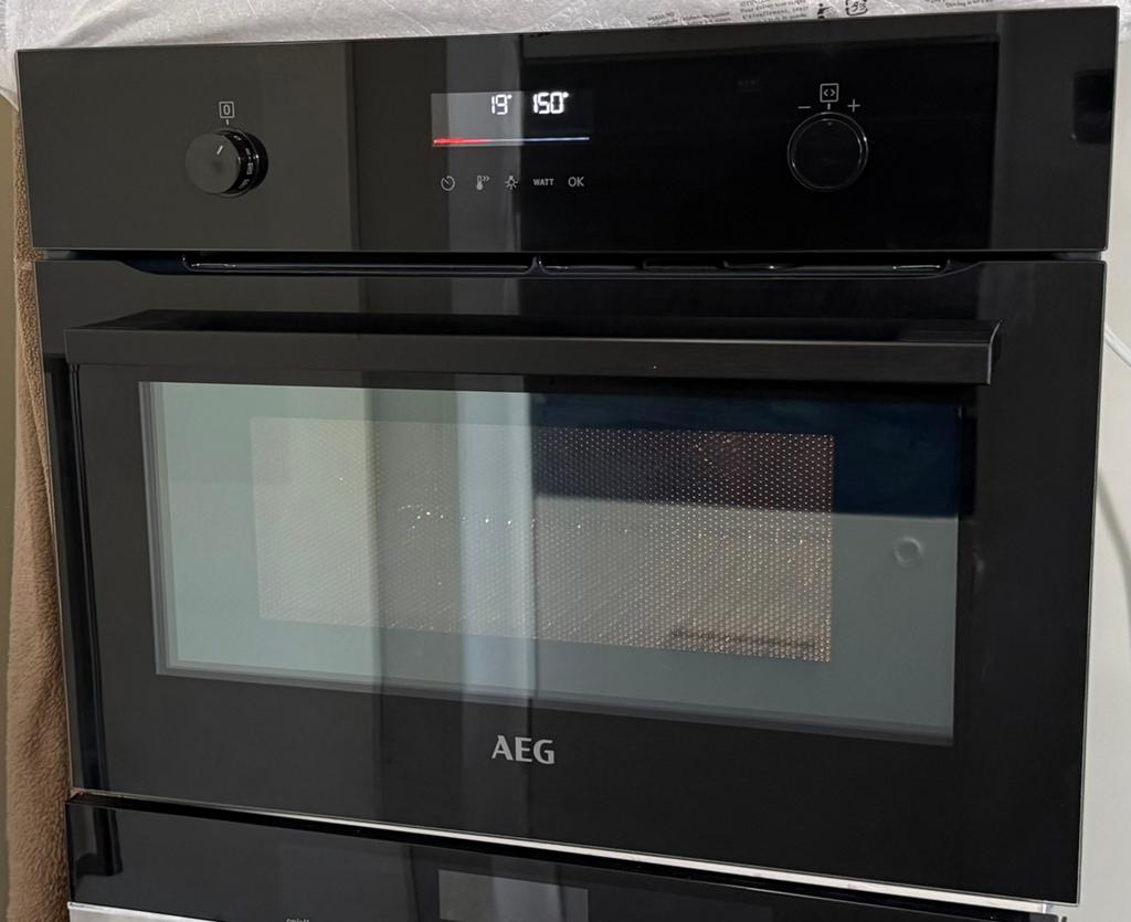 ZGAN!!!  AEG inbouw oven met magnetron zwart CME565060B, Witgoed en Apparatuur, Magnetrons, Zo goed als nieuw, Inbouw, Combimagnetron