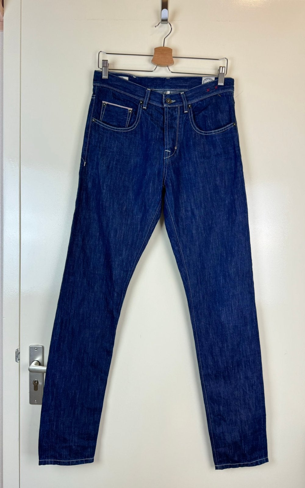 Imjit selvedge japanese denim cotton linen jeans pants 32, Ophalen of Verzenden, Nieuw, Blauw, W32 (confectie 46) of kleiner