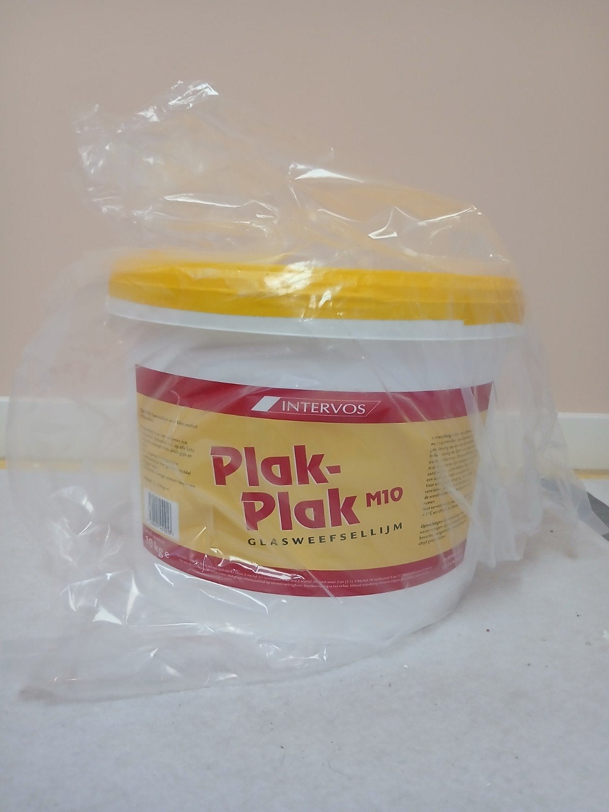 Intervos Plak-Plak M10 Glasweefsellijm 10kg, 5 tot 10 liter, Wit, Nieuw, Ophalen of Verzenden