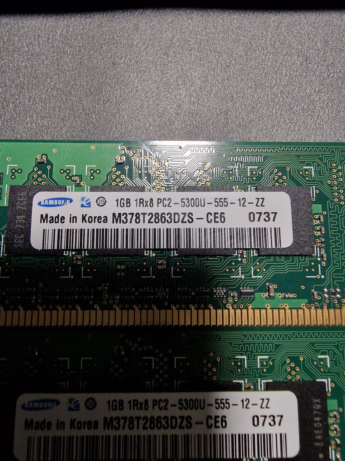 4x 1GB Samsung DDR2 RAM Geheugenmodules (Totaal 4GB), Computers en Software, Gebruikt, DDR2, Desktop, 4 GB