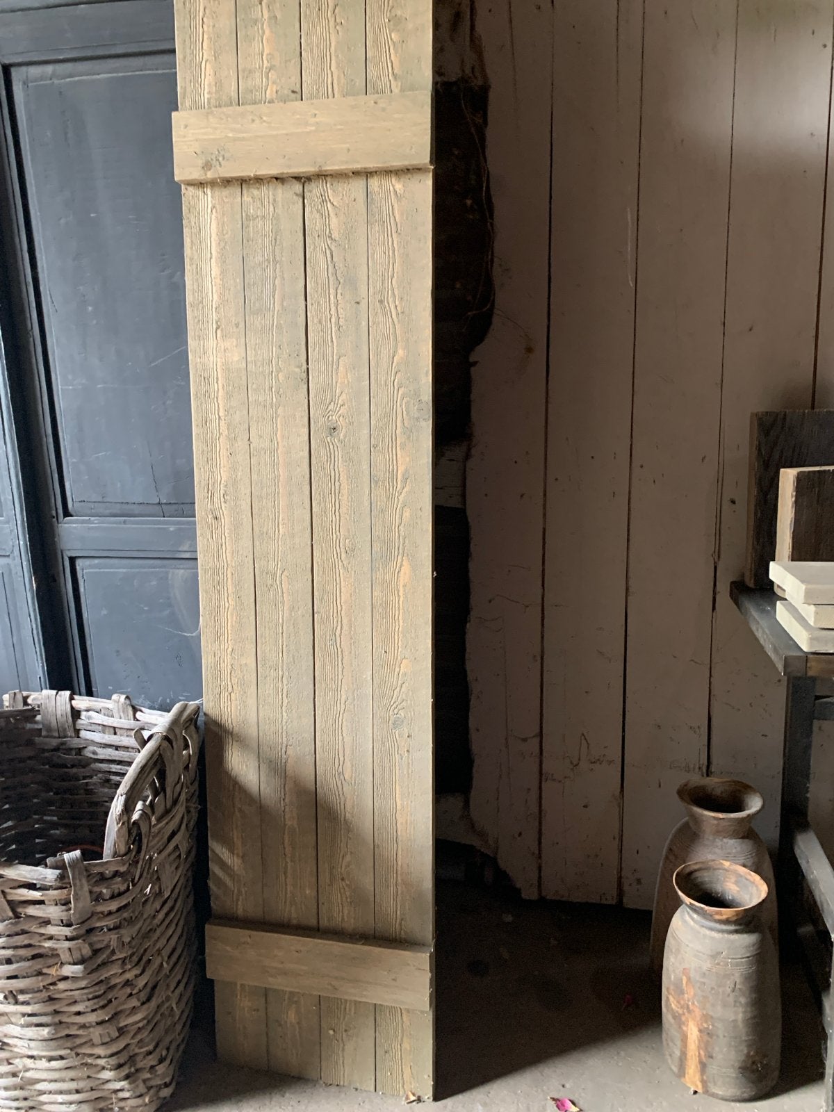 Decoratief houten paneel / luik, Ophalen, Gebruikt