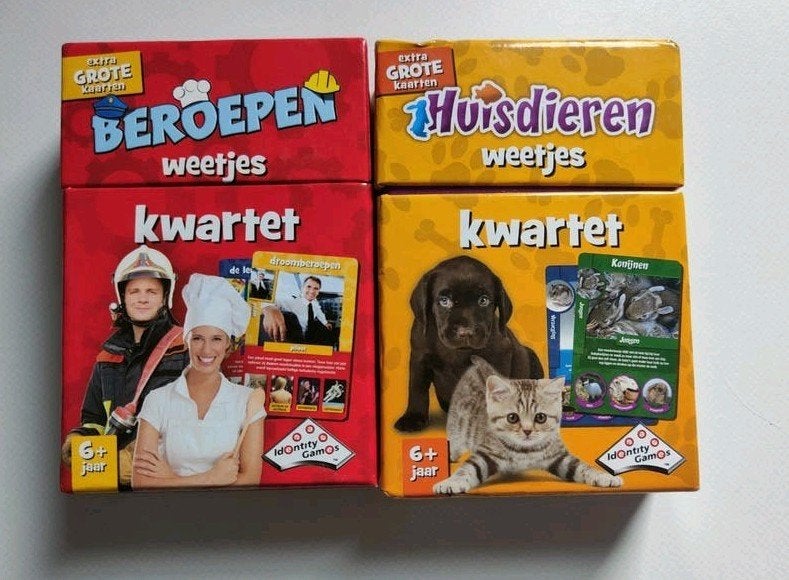 Kwartet Weetjes: Beroepen & Huisdieren, Een of twee spelers, Ophalen of Verzenden, Gebruikt, Weetjes