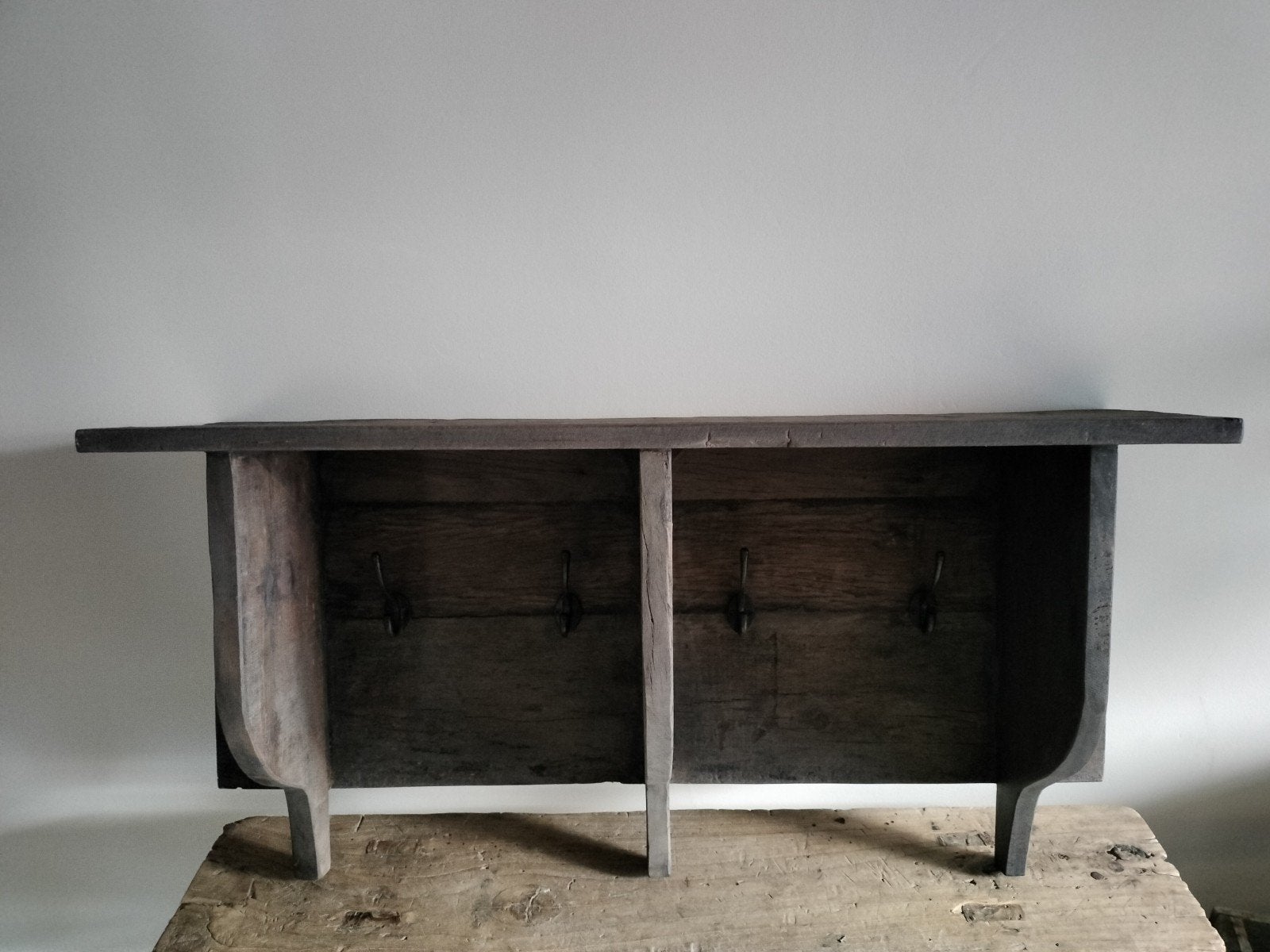 Antieke houten regaal, Gebruikt, Minder dan 100 cm, Hout, Ophalen
