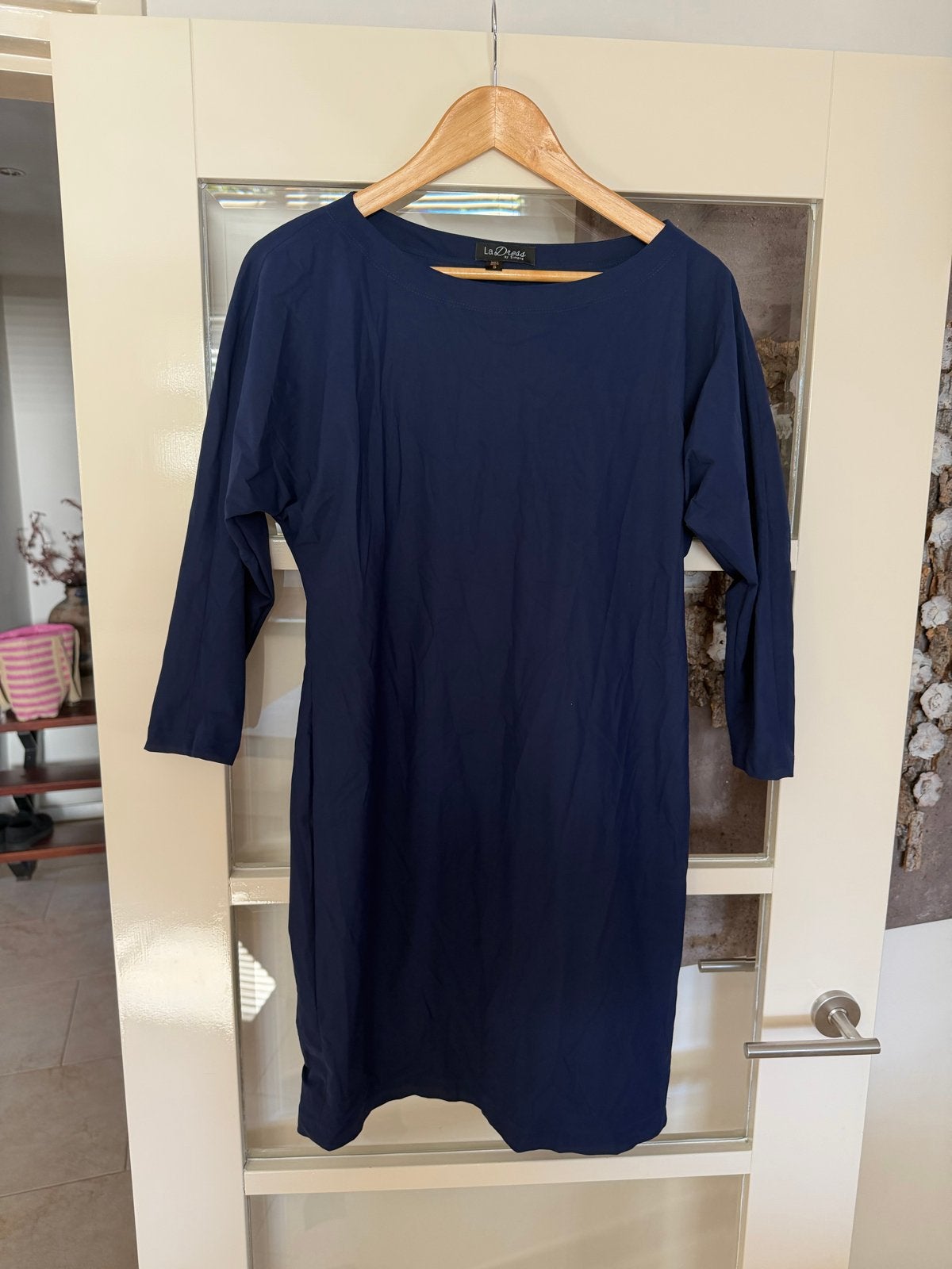 Donkerblauwe jurk La Dress by Simone maat S, Blauw, Ophalen of Verzenden, Zo goed als nieuw, Maat 36 (S)