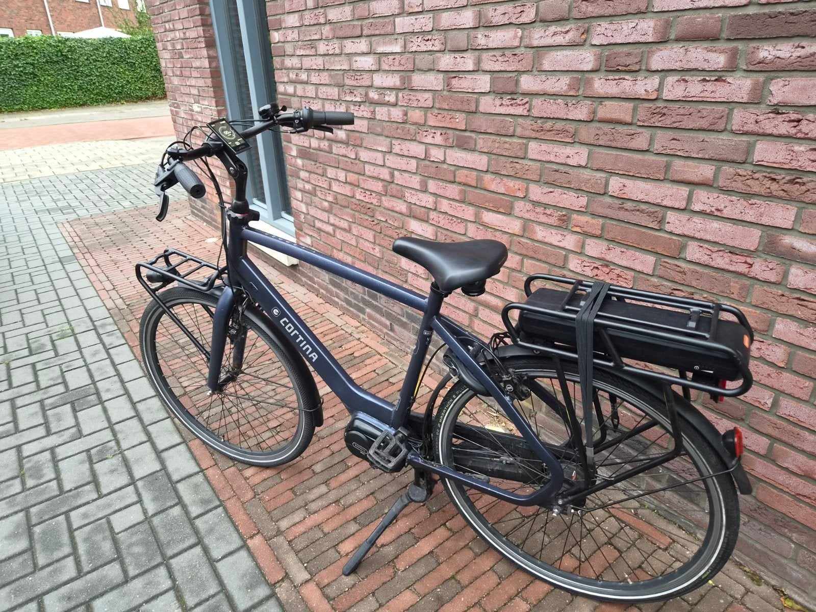 Cortina E-Common 57cm bafang middenmotor herenfiets, Fietsen en Brommers, Ophalen, Gebruikt, Cortina, 50 km per accu of meer