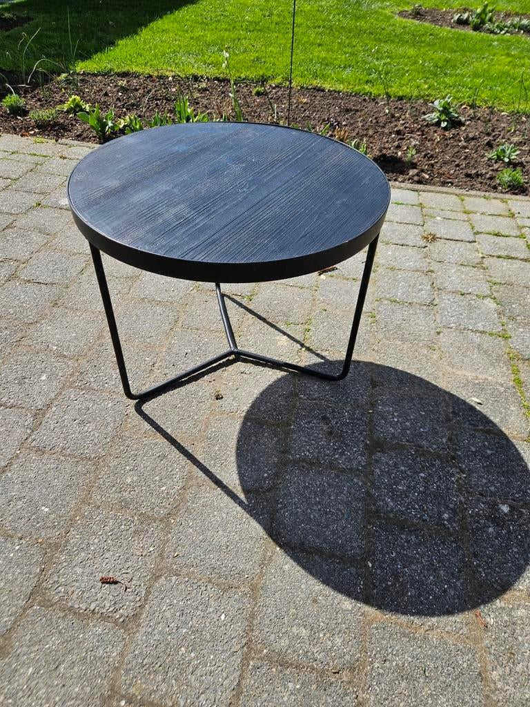 Bijzettafeltje, Huis en Inrichting, Minder dan 55 cm, Metaal of Aluminium, Rond, Ophalen