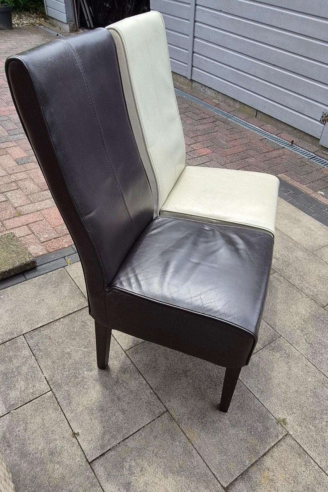 Eetkamerstoelen 3-3, Ophalen, Gebruikt, Overige kleuren, Leer