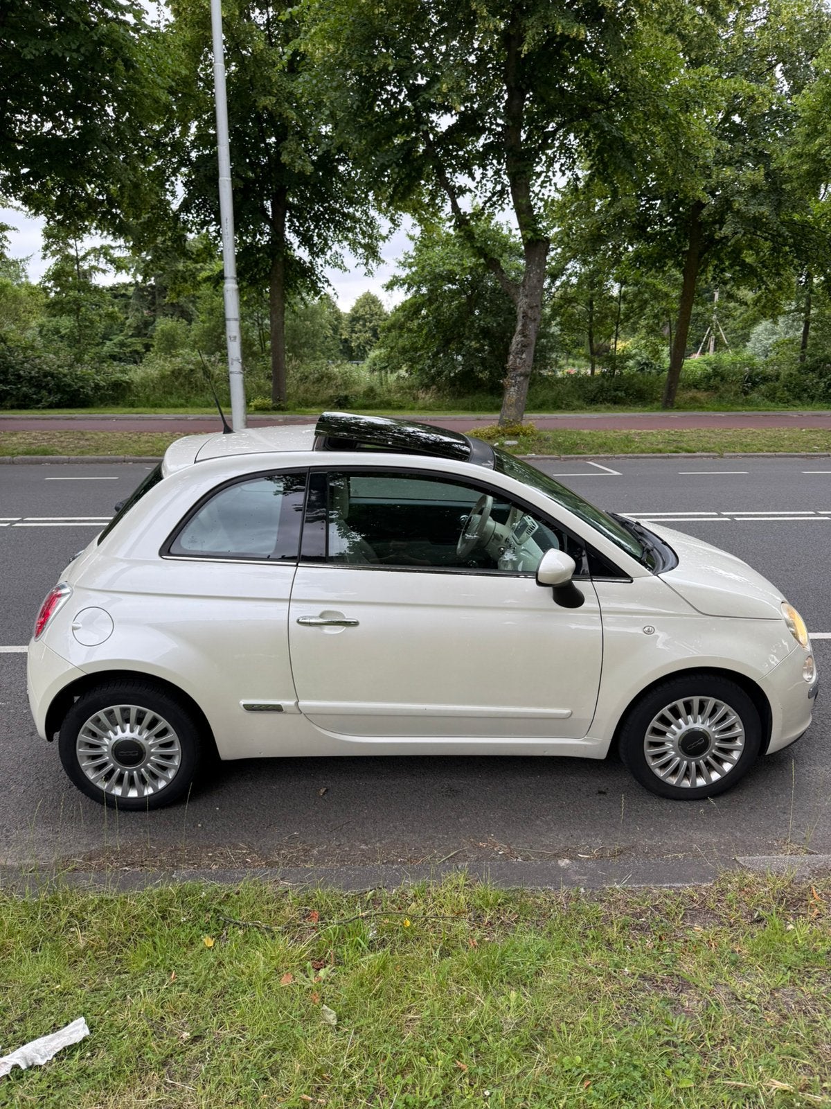 Fiat 500 1.2 Lounge pano,carplay, Auto's, Fiat, 1242 cc, 4 cilinders, 840 kg, Wit