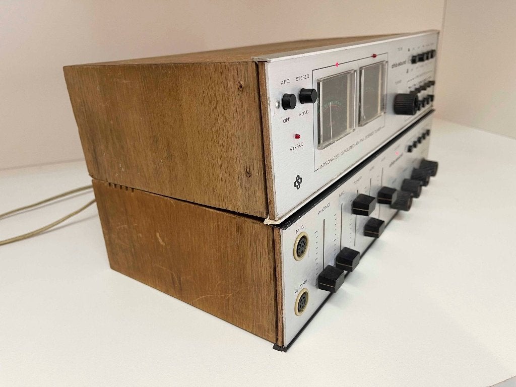 Ohio-Sound TX76+UX180 Vintage zeldzame Versterker/Tuner set, N, Ophalen of Verzenden, 60 tot 120 watt, Stereo