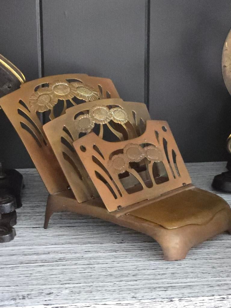 Antiek Art Nouveau Jugendstil Brievenhouder & inktpot €49!!, Ophalen of Verzenden, Koper