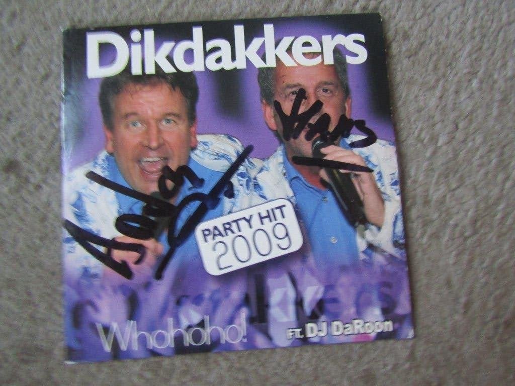 Cdsingle: Dikdakkers - Whohoho! met handtekeningen, Gebruikt, EP, Ophalen of Verzenden, Levenslied of Smartlap