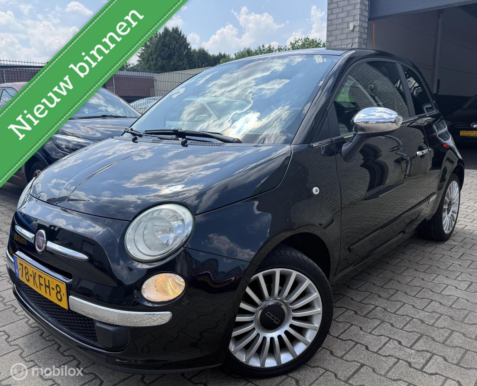 Fiat 500 1.2 Lounge / Automaat / Origineel NL Auto / N.A.P, Euro 5, Gebruikt, 4 cilinders, Zwart