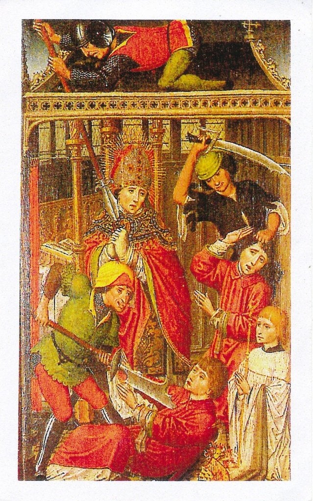 Devotieprent van de Heilige Lambertus, Ophalen of Verzenden, Zo goed als nieuw, Kaart of Prent, Christendom | Katholiek