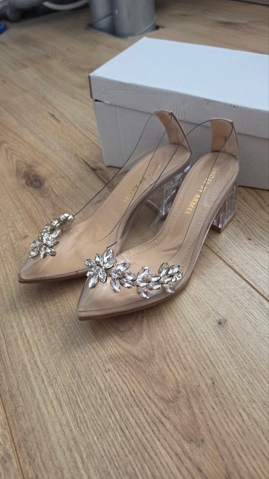 Transparante Pumps met Strass - Maat 37, Ophalen of Verzenden, Nieuw, Overige kleuren