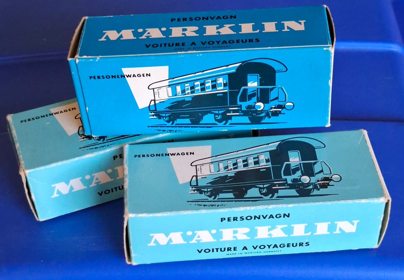 3stuks Marklin HO 4000 personenwagen klasse 2, 10€ ps, Wisselstroom, Wagon, Ophalen of Verzenden, Zo goed als nieuw