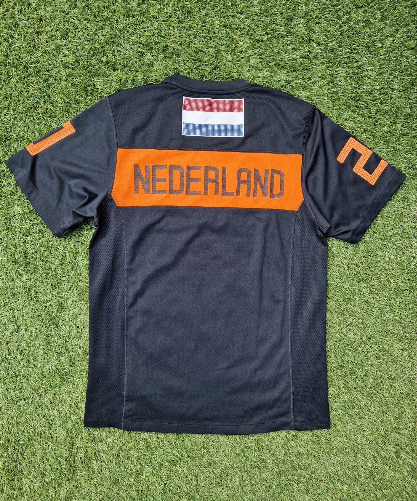 Nederlands elftal pre match shirt 2010 KNVB Oranje voetbal, Maat 48/50 (M), Zwart, Nike, Ophalen of Verzenden