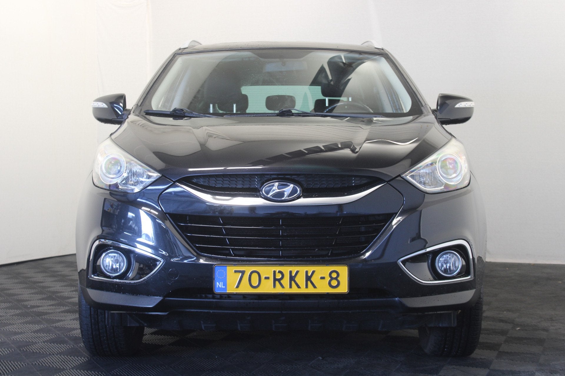 Hyundai ix35 2.0i Business Edition |Camera|Navi|Trekhaak|, Gebruikt, 4 cilinders, Leder en Stof, Zwart