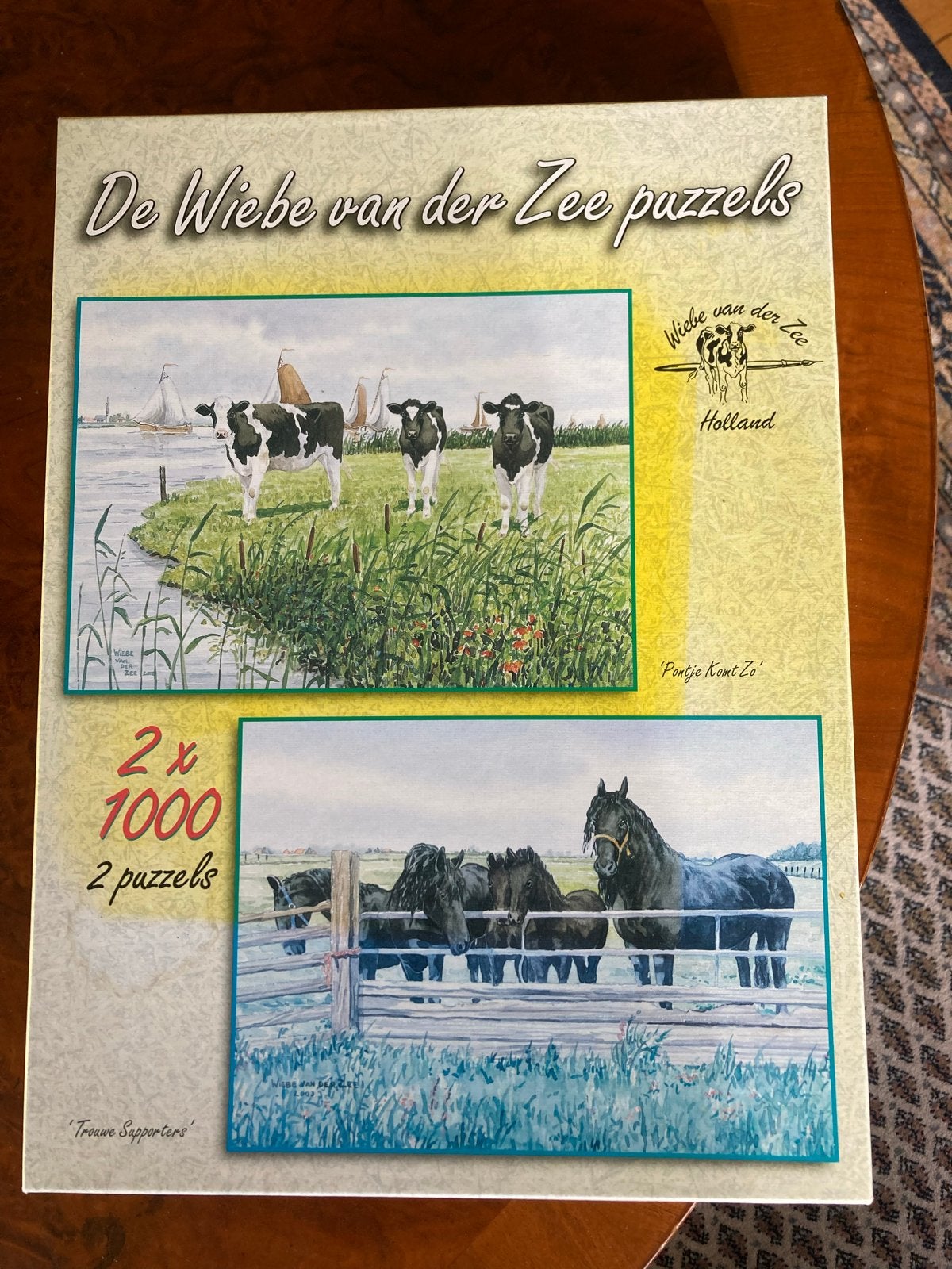 De Wiebe van der Zee puzzels - 2x 1000 stukjes, Ophalen of Verzenden, 500 t/m 1500 stukjes, Zo goed als nieuw, Legpuzzel