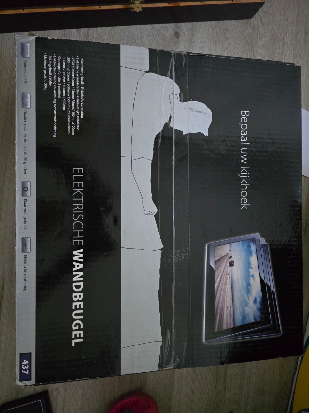 Elektrische Wandbeugel voor TV - Kantelbaar en Draaibaar, Audio, Tv en Foto, Televisiebeugels, Verzenden, Nieuw