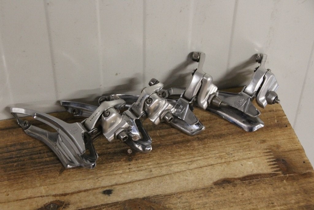 4 x Campagnolo derailleur voor / vintage race / koersfiets, Gebruikt, Ca, Campagnolo, Oldtimerfiets