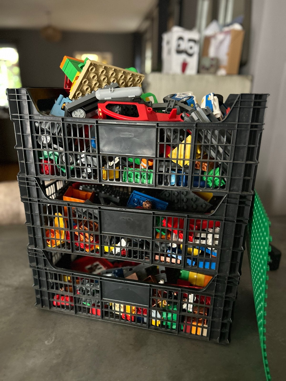 Drie kratten vol met diverse LEGO DUPLO, Kinderen en Baby's, Ophalen of Verzenden, Gebruikt, Overige merken