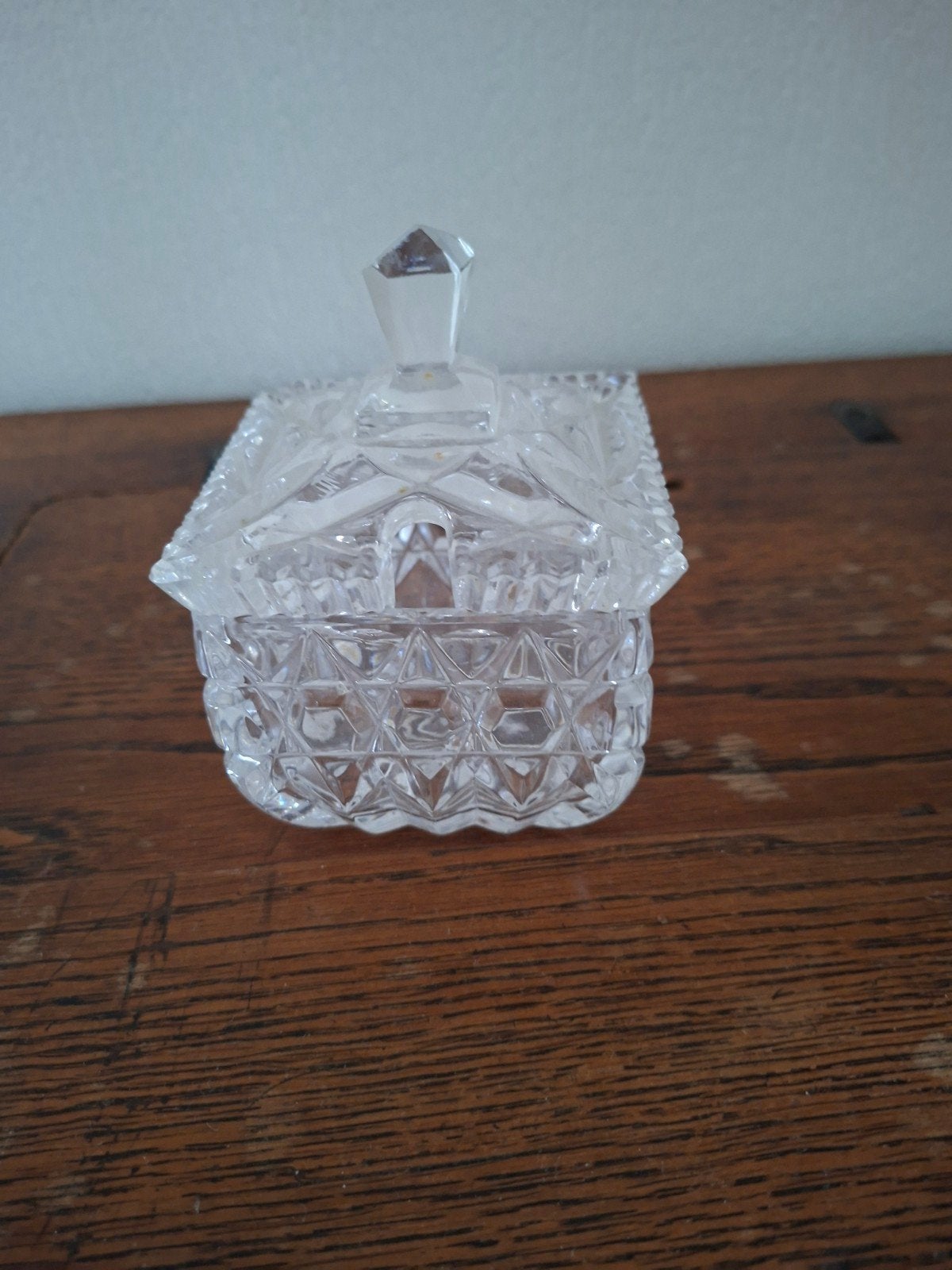 Decoratieve Kristallen potje met Deksel, Ophalen of Verzenden