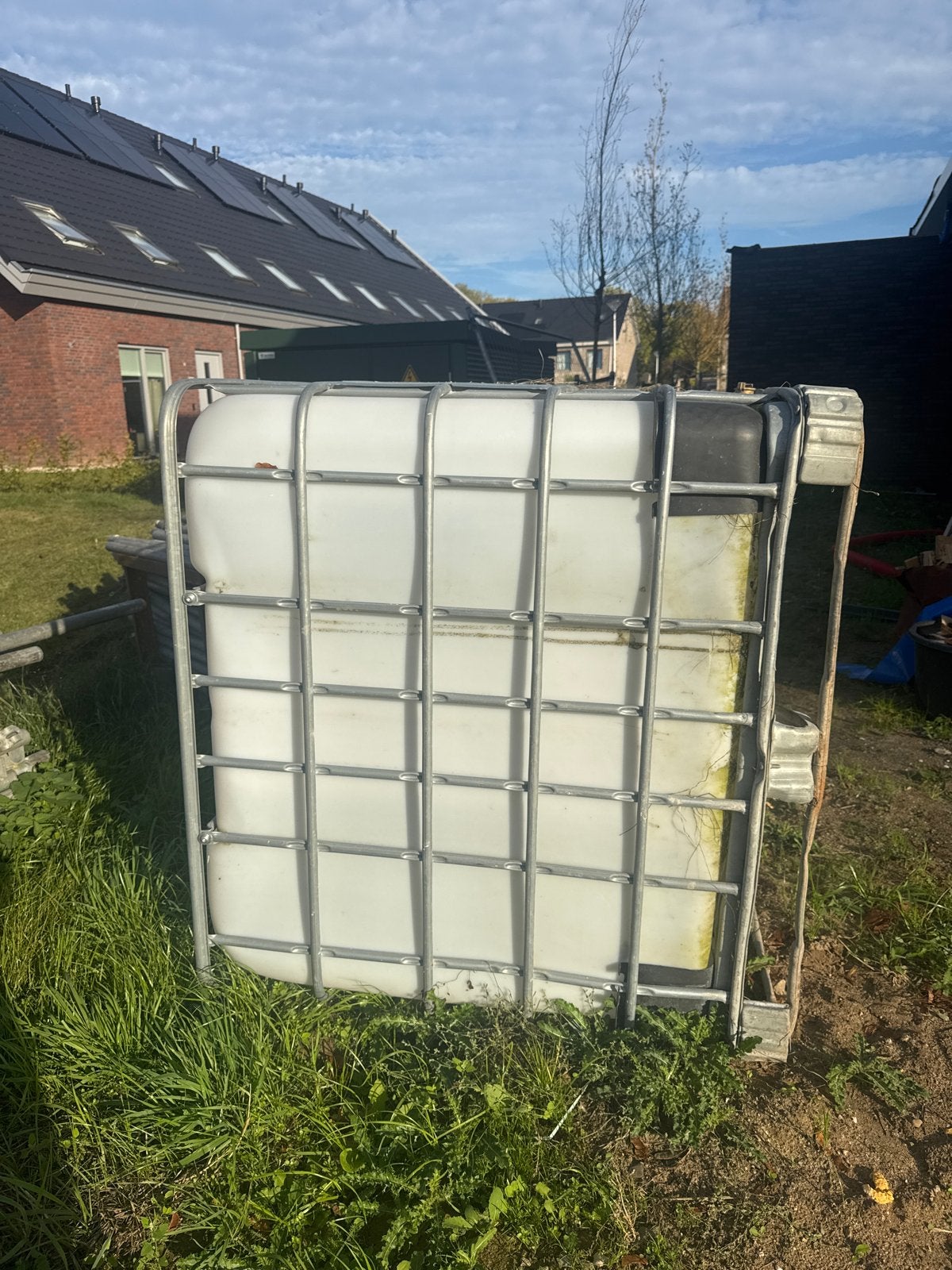 IBC container 1000 liter met kraan, Ophalen, Kunststof, Gebruikt, Met kraantje