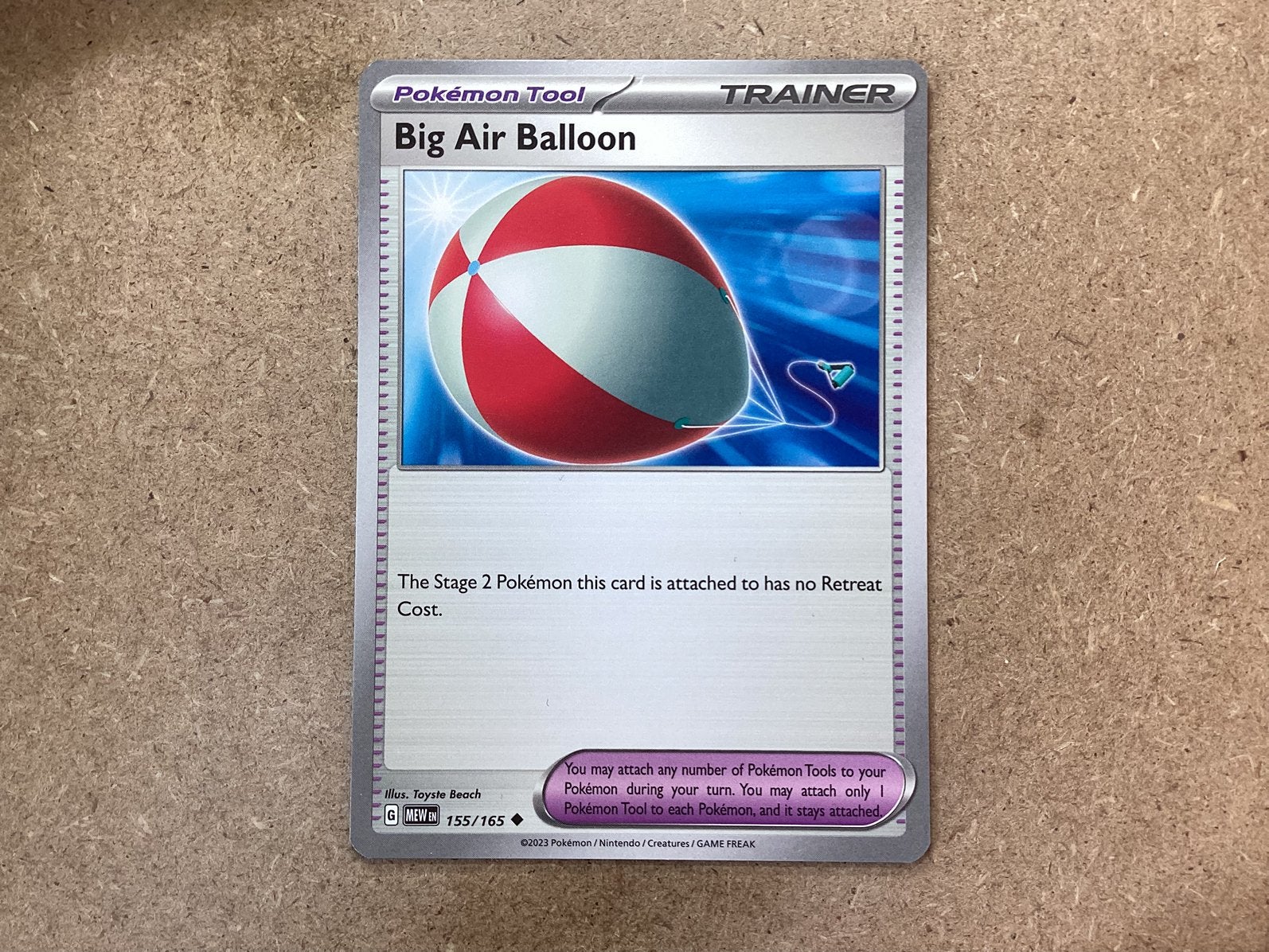 1x Big Air Balloon [MEW 155/165] (Near Mint), Ophalen of Verzenden, Zo goed als nieuw, Losse kaart