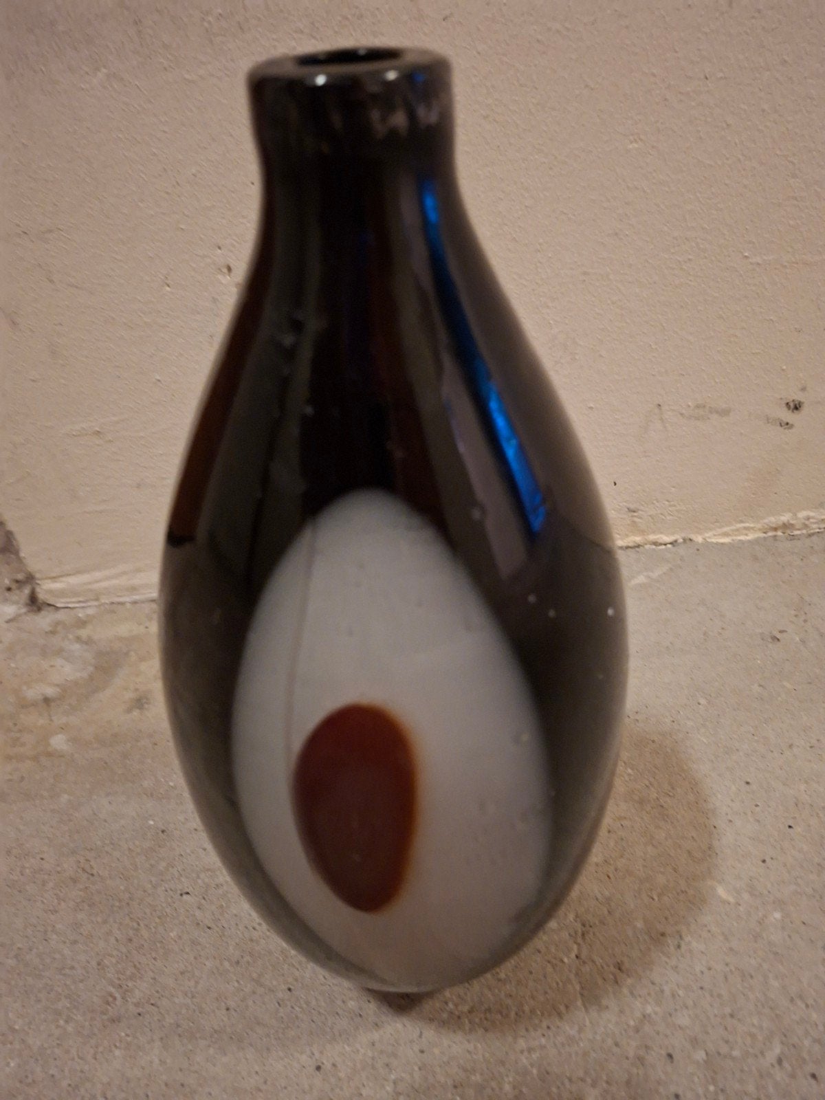 Unieke glazen vaas met abstract patroon, Ophalen