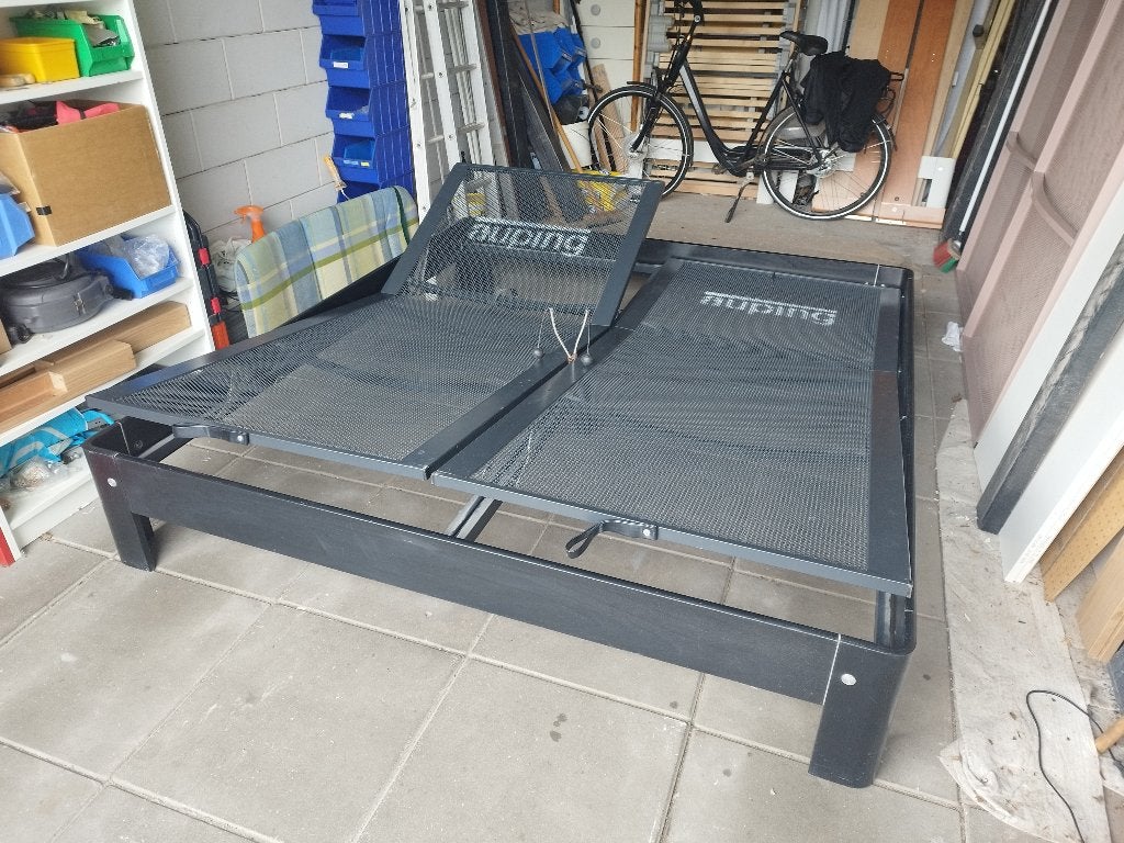 Auping auronde bed, Ophalen, Zwart, Tweepersoons, 180 cm